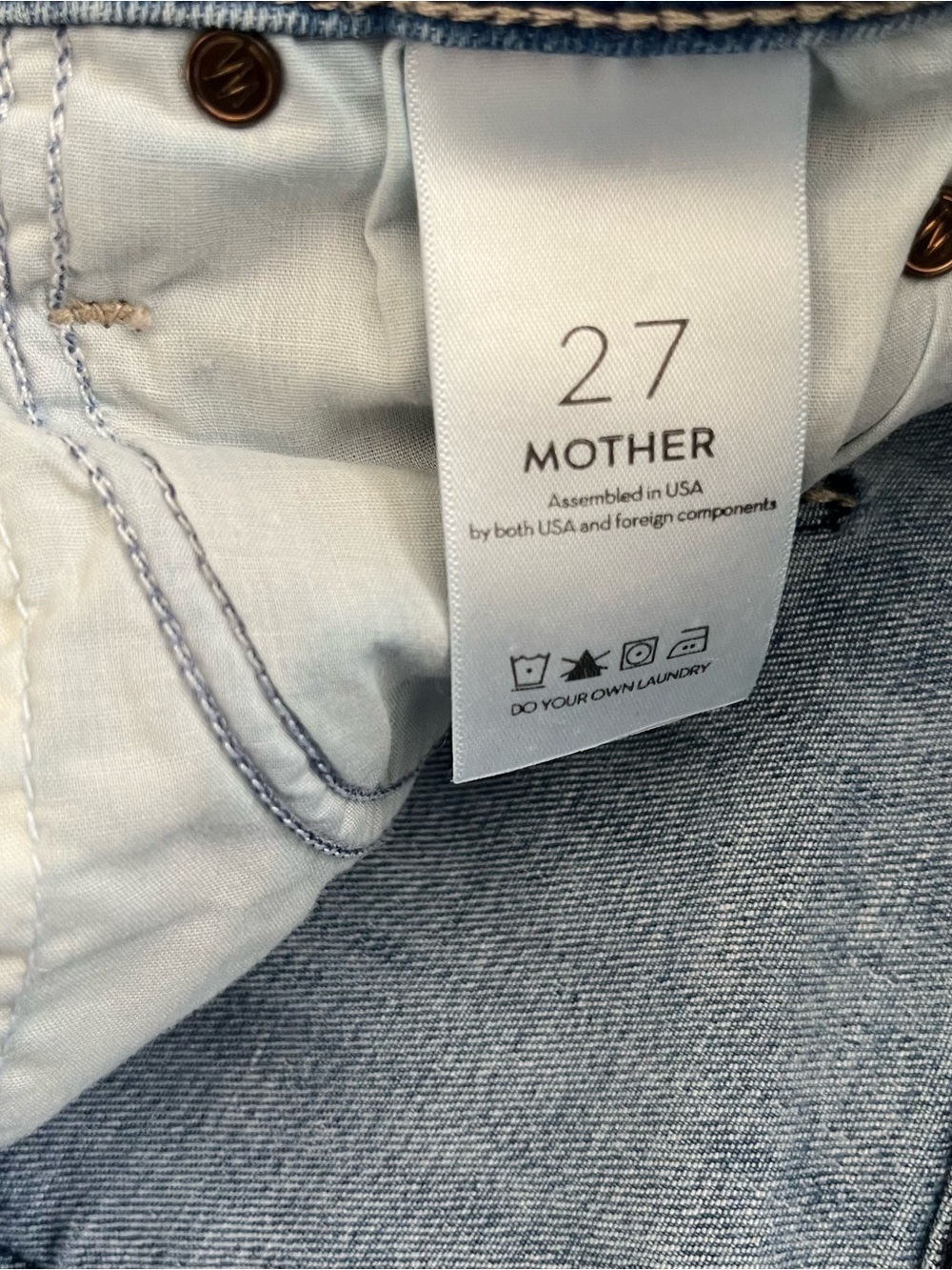 MOTHER The Stunner Ankle Fray Graffiti Girl Jeans Size 27 - Picture 8 of 16